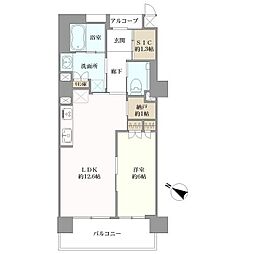 マスターズマンション苦楽園中楽坊 1LDKの間取図画像