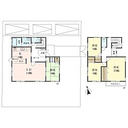 京都市営烏丸線 国際会館駅 バス13分 岩倉村松下車 徒歩9分 4LDKの間取り