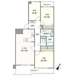 本山ロイヤルマンション 3LDKの間取図画像