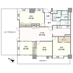 アーティックス大濠 4LDKの間取図画像