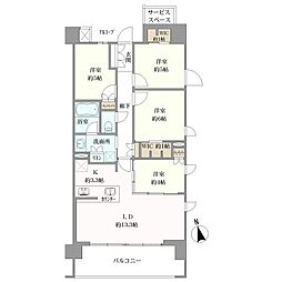 デュオヒルズ京都桂川 4LDKの間取り