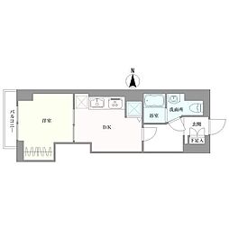 マンションヴィップ新宿柏木 1DKの間取図画像