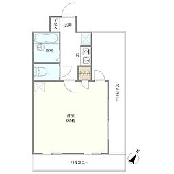 ソシアル六本松 1Kの間取図画像