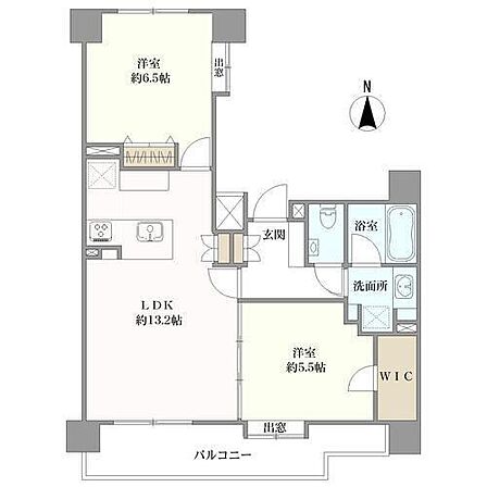 2LDK 間取り
