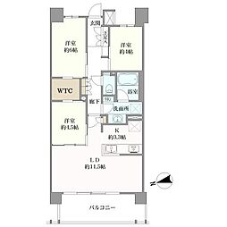 クレヴィア西馬込 3LDKの間取図画像