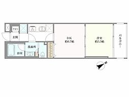 日神デュオステージ荻窪 1DKの間取図画像