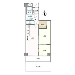 エスポア桑名 2LDKの間取図画像