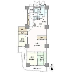 スカイステージ33 3LDKの間取図画像