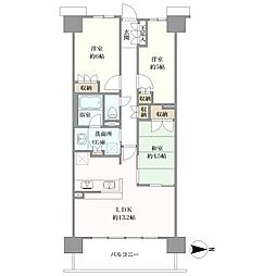 リストレジデンス鶴見エアリーコート 3LDKの間取図画像