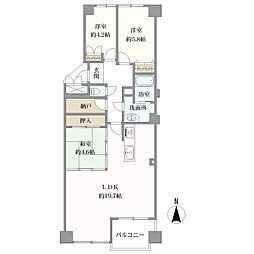 ヒューマンズプラザ青崎376三番館 3LDKの間取図画像