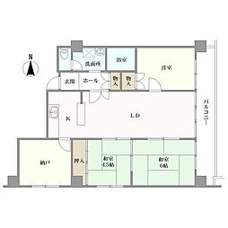 ダイアパレス谷町第二の間取図画像