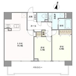クルーザーバレー札幌プレミアム 2LDKの間取図画像