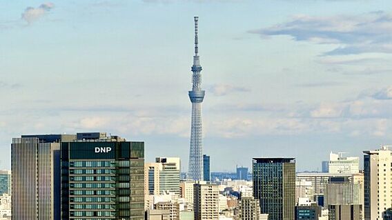 バルコニーから...