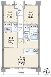 クリオ北新横浜伍番館 3LDKの間取図画像