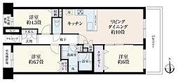 府中パークホームズ 3LDKの間取図画像
