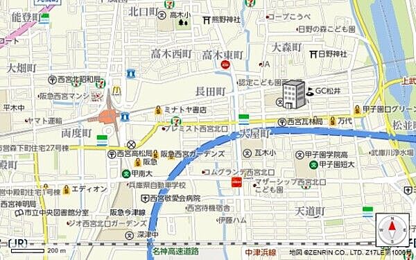 地図を拡大表示