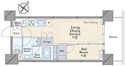 ルフォン東中野三丁目 1LDKの間取図画像