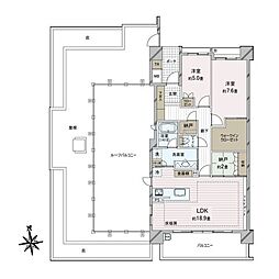 グランドメゾン桐林町N棟 2LDKの間取図画像