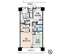 アイディーコート本厚木参番館 2SLDKの間取図画像