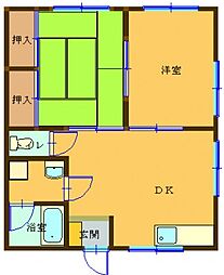 ハイツサクセス 2DKの間取図画像