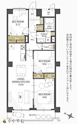ダイアパレス女池上山 3LDKの間取図画像
