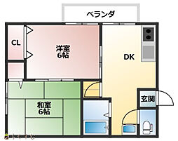 間取図画像 2DK