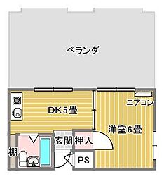 センチュリーロイヤル小阪 1Kの間取図画像