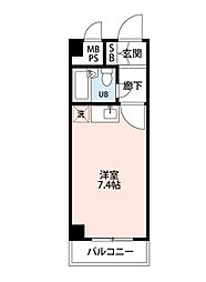 ダイアパレス亀有 ワンルームの間取図画像