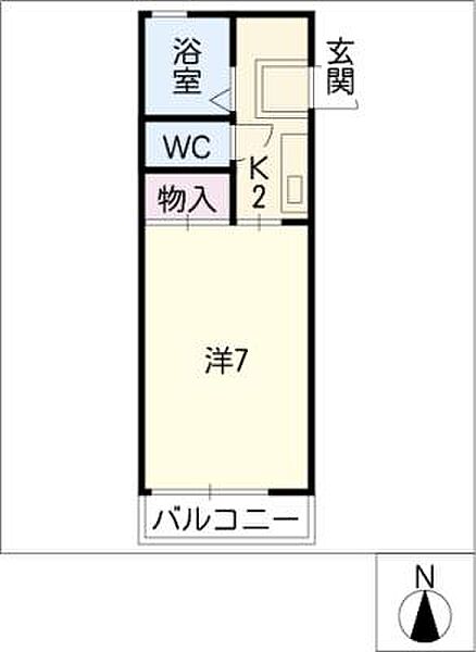 エクセルシオ安田 ｜愛知県瀬戸市山口町(賃貸アパート1K・2階・22.77㎡)の写真 その2