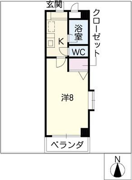 Ｇ＆Ｐ　ＯＷＡＫＩ ｜愛知県瀬戸市效範町2丁目(賃貸マンション1K・2階・23.24㎡)の写真 その2