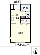 ヴィラ長久手1  ｜ 愛知県長久手市山桶（賃貸アパート1K・2階・27.08㎡） その2