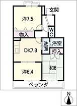 コージーコート薫  ｜ 愛知県愛知郡東郷町清水4丁目（賃貸マンション3DK・1階・62.21㎡） その2