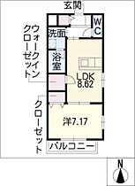 クレストール・Ｍ2  ｜ 愛知県愛知郡東郷町大字諸輪字上市（賃貸アパート1LDK・1階・40.42㎡） その2