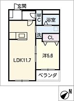 ユイマール和合  ｜ 愛知県愛知郡東郷町大字和合字牛廻間（賃貸マンション1LDK・1階・40.76㎡） その2