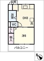 コーポ榎山  ｜ 愛知県豊明市間米町榎山（賃貸マンション1DK・2階・29.18㎡） その2