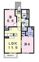 ハピネス　ＫＩＲＡＲＡ　Ａ 102 ｜ 愛知県豊明市栄町南姥子37番地（賃貸アパート2LDK・1階・55.58㎡） その2