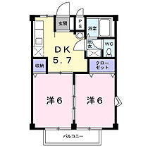 エクセル三崎 201 ｜ 愛知県豊明市三崎町中ノ坪12番地8（賃貸アパート2K・2階・40.04㎡） その2