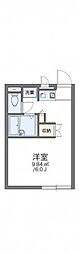 レオパレスミレニアム 2階1Kの間取り