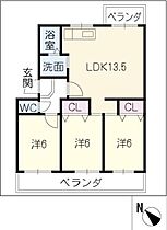 ファミール豊明  ｜ 愛知県豊明市阿野町林ノ内（賃貸マンション3LDK・2階・67.00㎡） その2