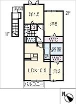 オランジェ月見  ｜ 愛知県大府市月見町5丁目（賃貸アパート3LDK・2階・62.08㎡） その2