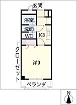 シャトルエイティーン  ｜ 愛知県豊田市荒井町能田原（賃貸マンション1K・2階・30.96㎡） その2