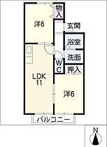 コンチェルトＢ棟  ｜ 愛知県みよし市園原5丁目（賃貸アパート2LDK・1階・50.40㎡） その2