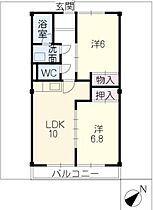 メゾンＳＨＩＮ  ｜ 愛知県安城市東栄町4丁目（賃貸マンション2LDK・1階・51.84㎡） その2