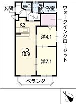 ラフィーネ新安城  ｜ 愛知県安城市今池町1丁目（賃貸マンション2LDK・2階・58.00㎡） その2