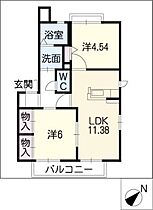 エクセルＣ棟  ｜ 愛知県安城市二本木町長根（賃貸アパート2LDK・2階・52.54㎡） その2