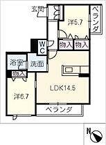 サンオーレ  ｜ 愛知県西尾市戸ケ崎2丁目（賃貸マンション2LDK・3階・62.32㎡） その2