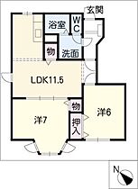 シャルマン弐番館  ｜ 愛知県西尾市一色町松木島中切（賃貸アパート2LDK・1階・53.51㎡） その2