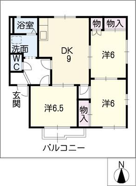 ファミール真宮 ｜愛知県岡崎市真宮町(賃貸アパート3DK・1階・59.84㎡)の写真 その2