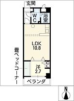 大竹南ビル  ｜ 愛知県岡崎市明大寺町字寺東（賃貸マンション1LDK・7階・33.80㎡） その2