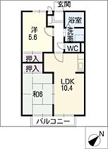 グランパス日名  ｜ 愛知県岡崎市日名本町（賃貸アパート2LDK・2階・51.37㎡） その2